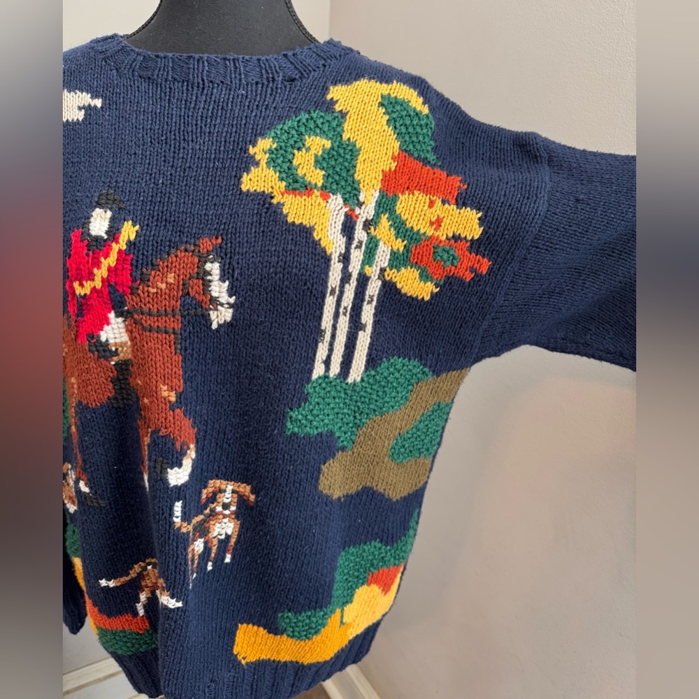 Michelle Stuart Multicolor Equestrian Sweater - image 5